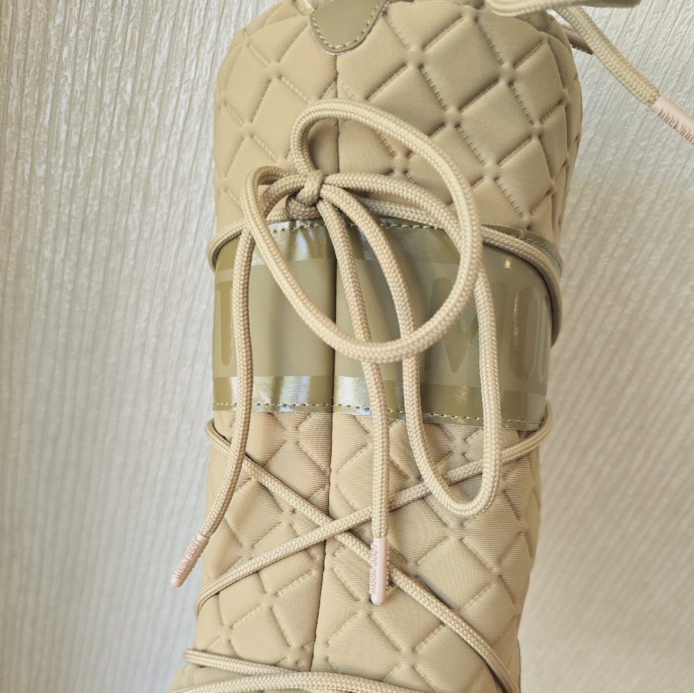 Moon Boot Tall Icon Quilt Boot Caramel Moon Boot Quilted Snow Boot - Picture 15 of 17